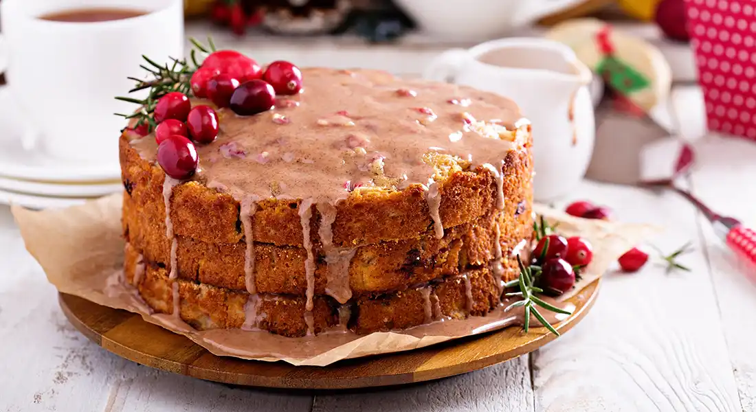 Clementine and Cranberry Drizzle Cake